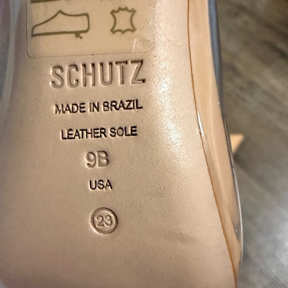 SCHUTZ Women's Nude and Clear Heels - Picture 5 of 5